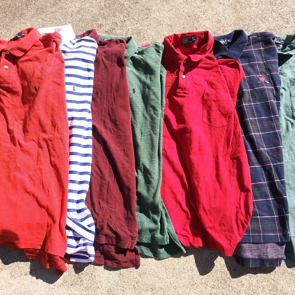7 Assorted Mens Polo Shirts